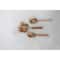 Hello Honey® 7.5" Mango Wood Spoons with Bamboo & Leather Wrapped Handle Set